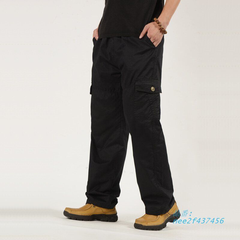 カーゴパンツ 男性用 ゆったり 大きいサイズ 6XL アウトドア ミリタウエストゴム ロング 薄手 ズボン タウンユース メンズ 夏用  nee2f437456
