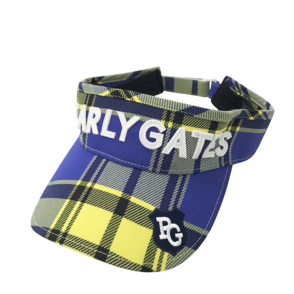 PEARLY GATES パーリーゲイツ  サンバイザー チェック柄 ブルー系 FR [240101311885] ゴルフウェア ストスト