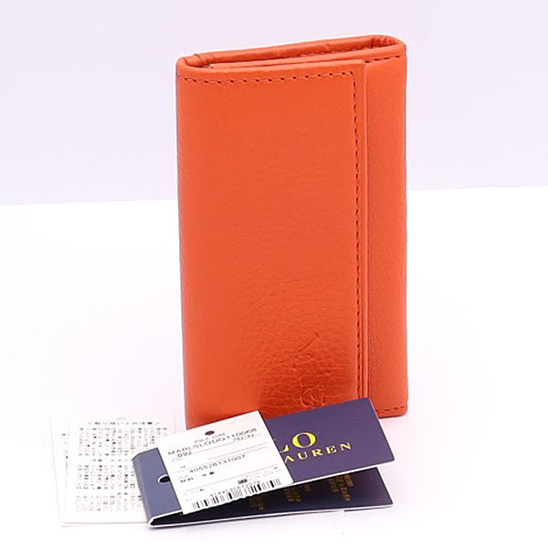 新品同様 ポロ ラルフローレン キーケース 5連 オレンジ YSD - メルカリ