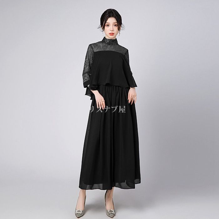 花嫁 ワンピース レディース ドレス パーティードレス シフォンワンピース シンプル ミモレ丈 Aライン およばれ 女子会 二次会 フォーマル 通勤 結婚式 謝恩会 発表会 演奏会 同窓会 成人式 誕生日 体型カバー