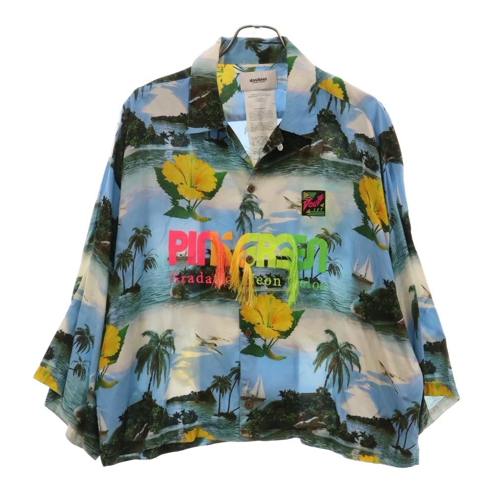 doublet (ダブレット) 19SS GRADATION NEON EMBROIDERY ALOHA SHIRT 