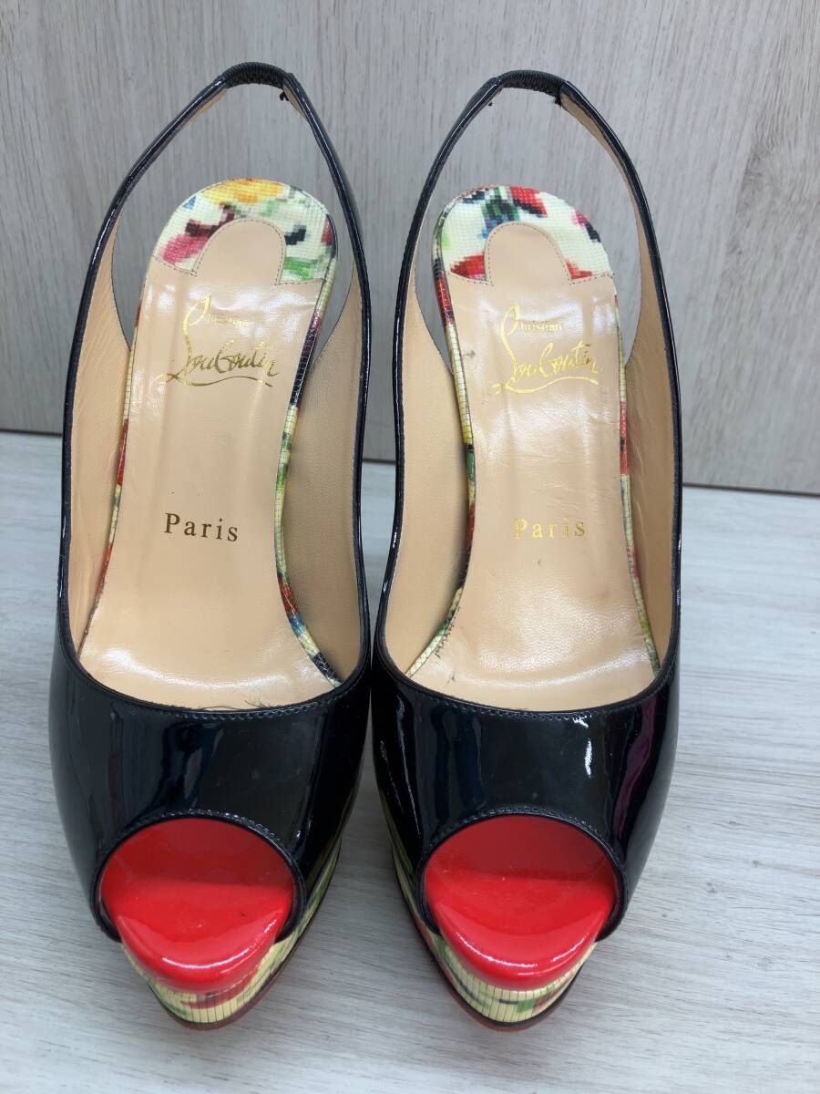 Christian Louboutin クリスチャン・ルブタン モザイク花柄 オープン 