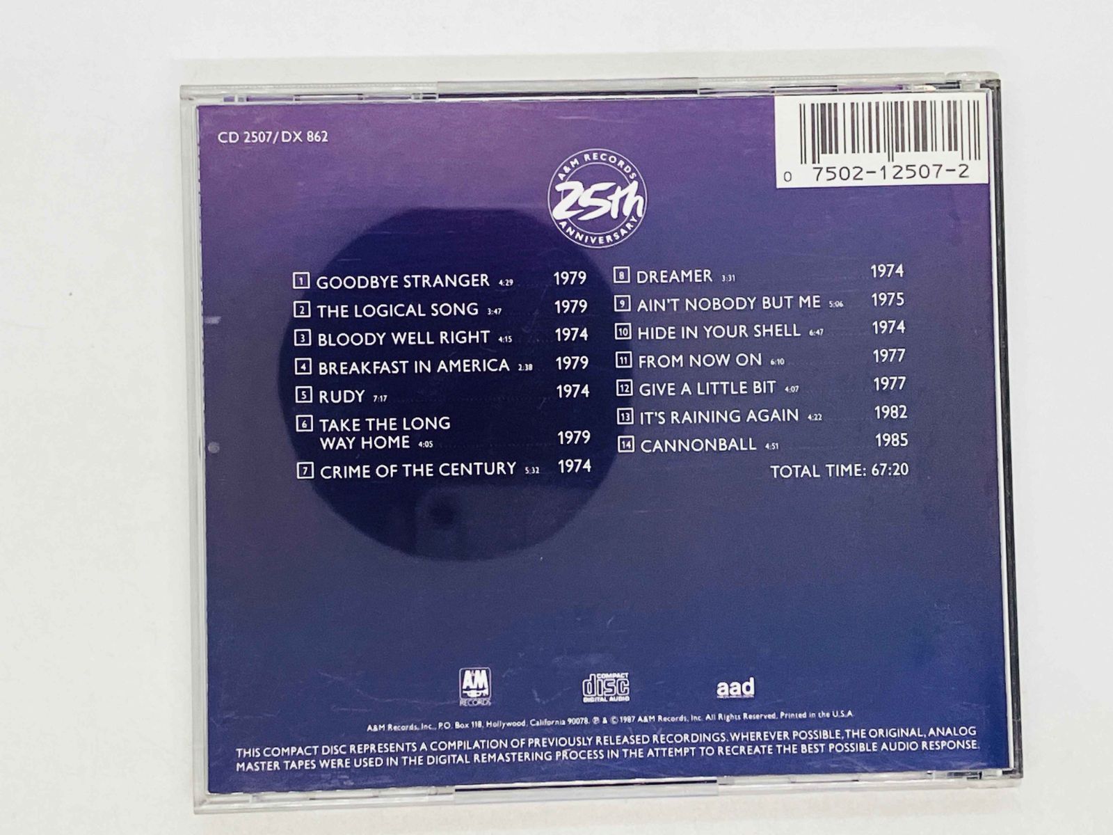 CD SUPERTRAMP / Classics Volume 9 / スーパートランプ CD 2507