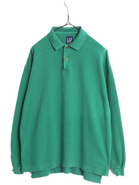90s old GAP 長袖ポロシャツ 襟付きスウェット M お得なクーポン配布中!】 90s OLD GAP 長袖 ポロシャツ メンズ M