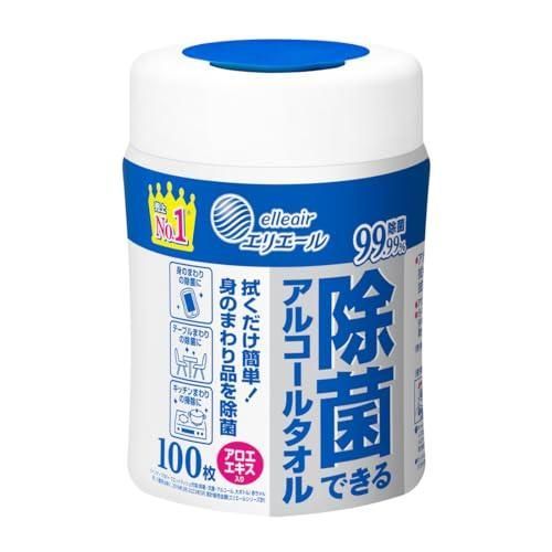 エリエール ウェットティッシュ 除菌 アルコールタイプ ボトル 本体 100枚 除菌できるアルコールタオル