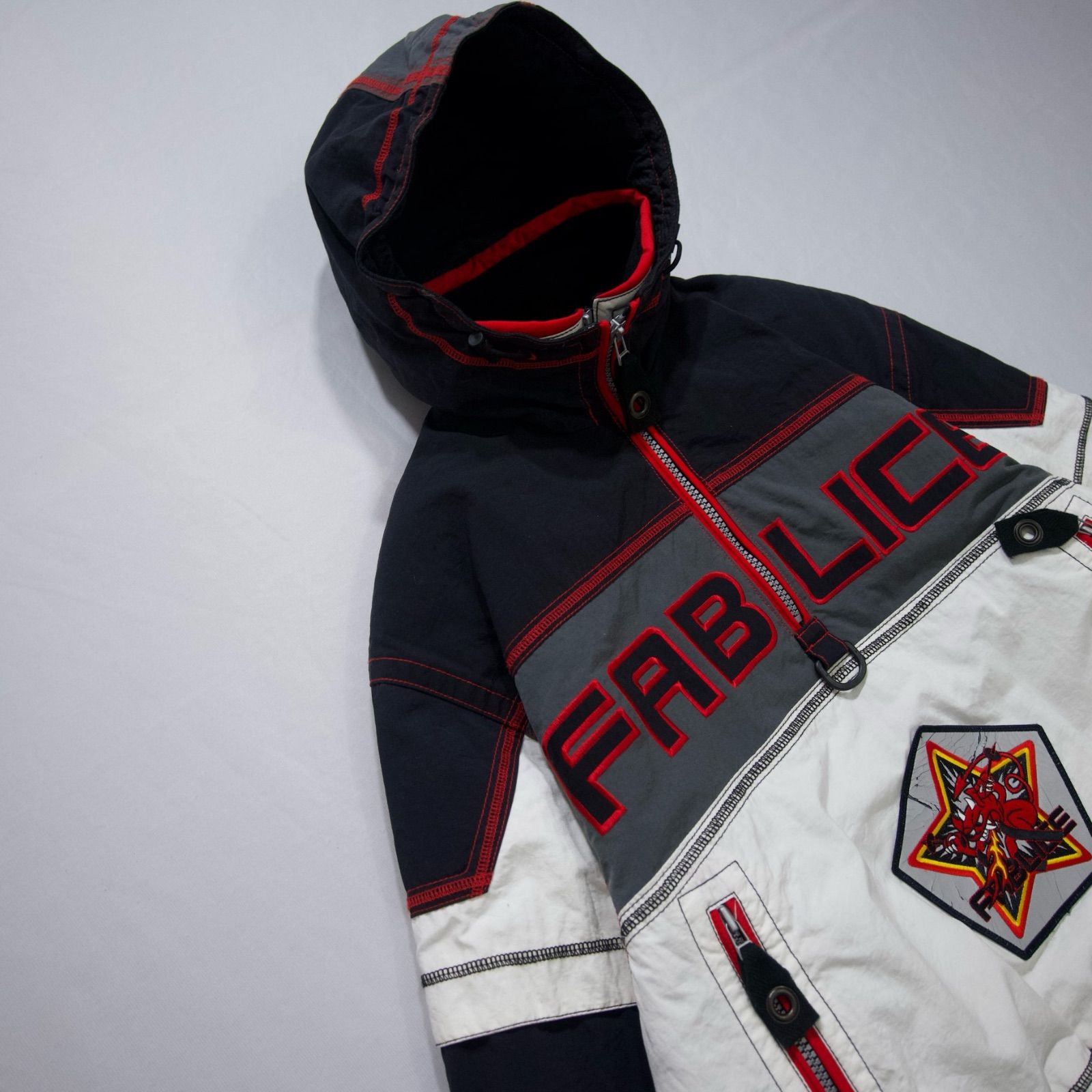 90年代 ファブリス ナイロン ハーフジップ アノラック 90s FABLICE Nylon HarlZip Anorak Puff Jacket 90年代