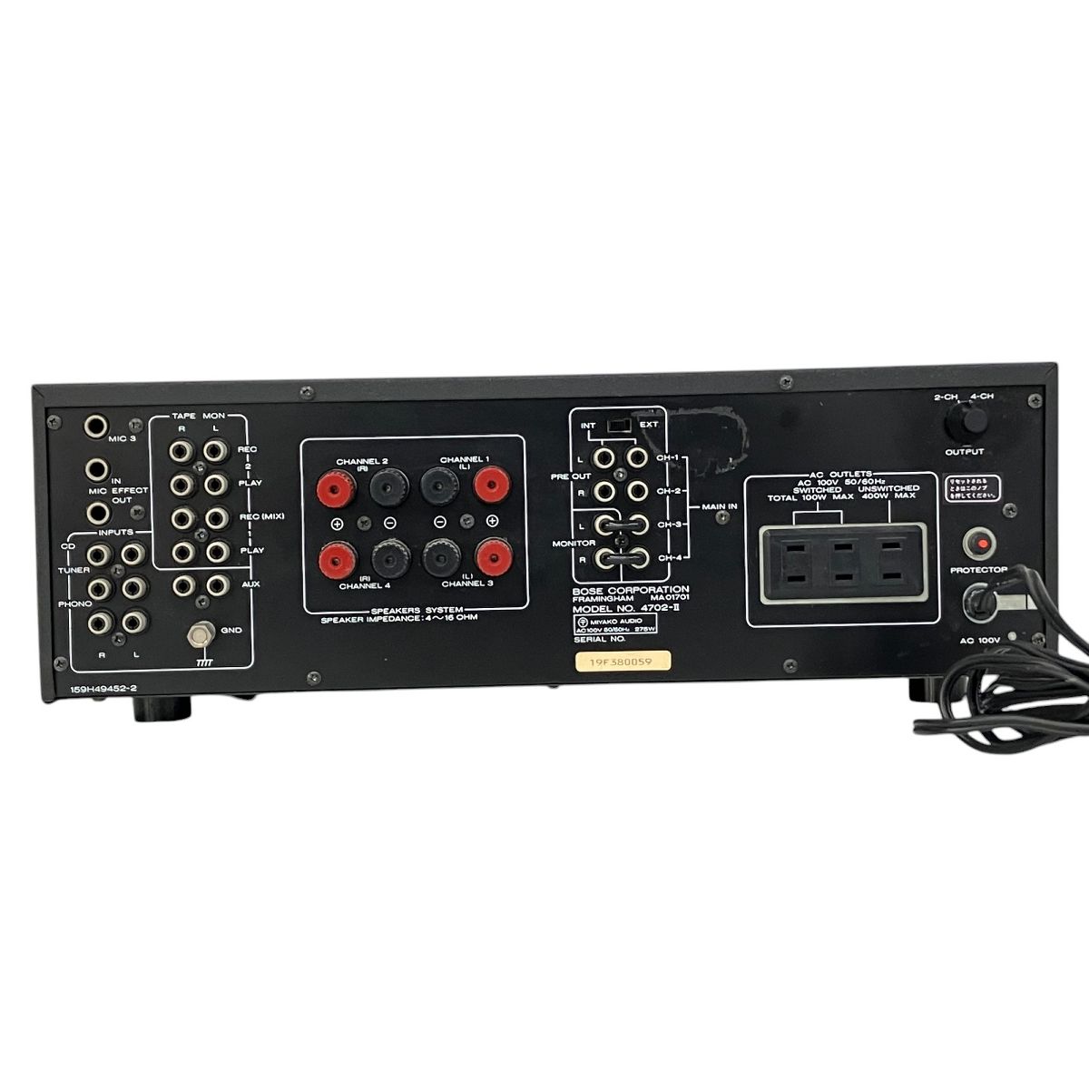 ボーズ BOSE MODEL 4702-Ⅱ プリメインアンプ 通電OK 現状 /SR22