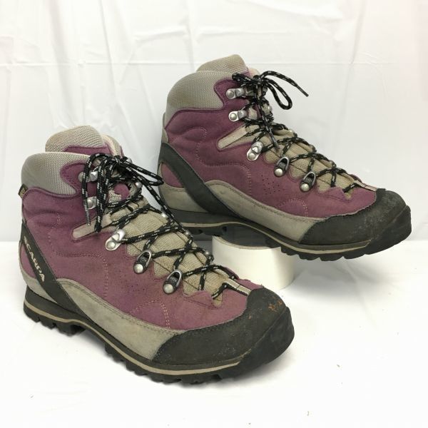 SCARPA スカルパ 登山 トレッキングシューズ グレー×ワイン サイズ 38 