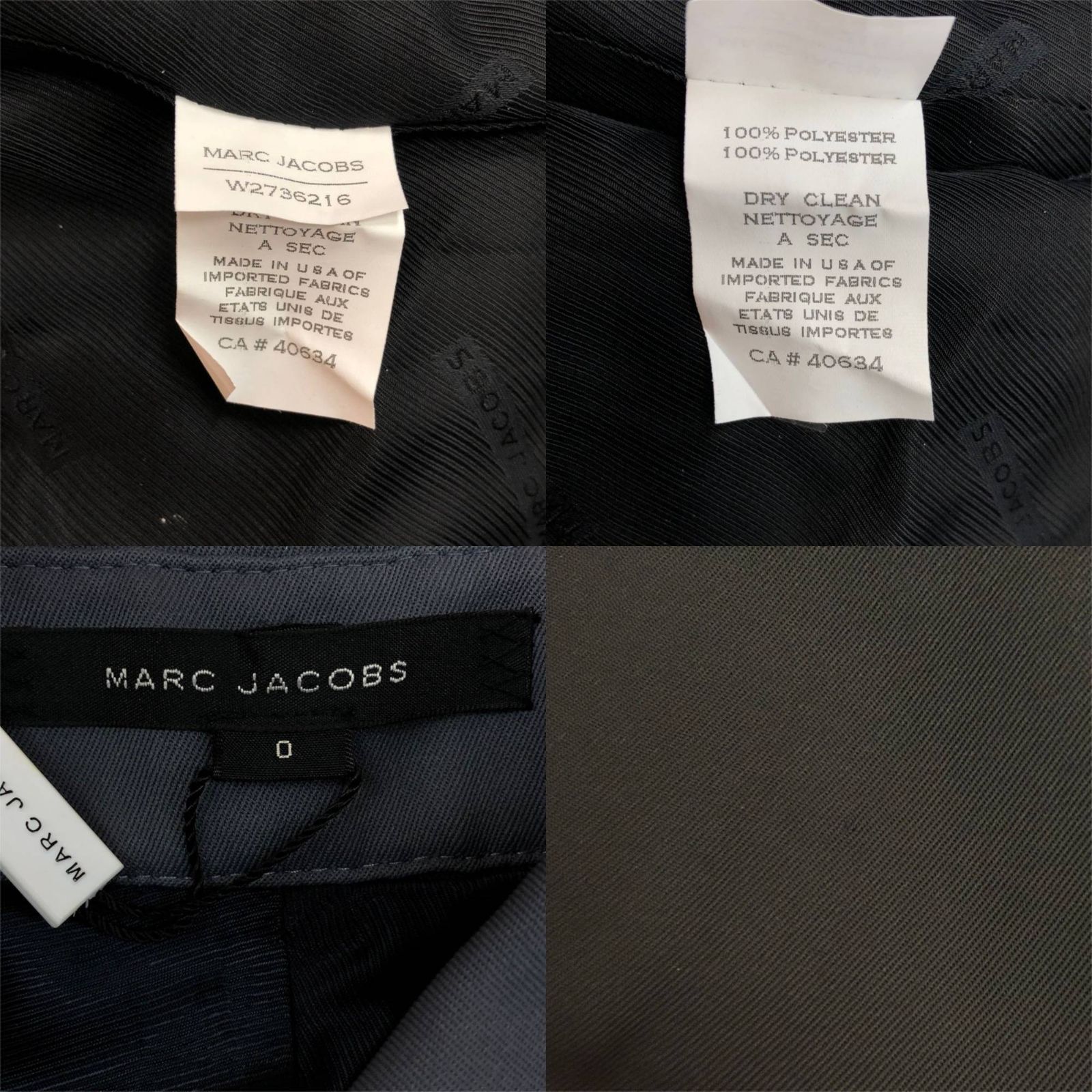 MARC JACOBS マークジェイコブス ジャケット 比翼仕立て 0