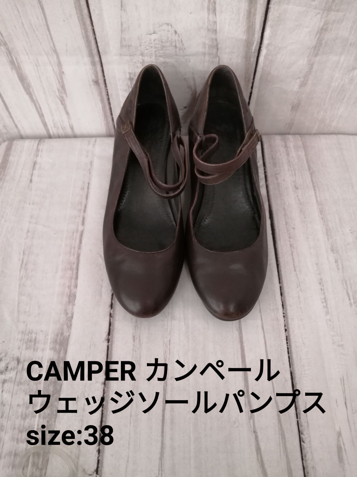 CAMPER カンペール / ラウンドトゥパンプス / ウェッジソールレザー