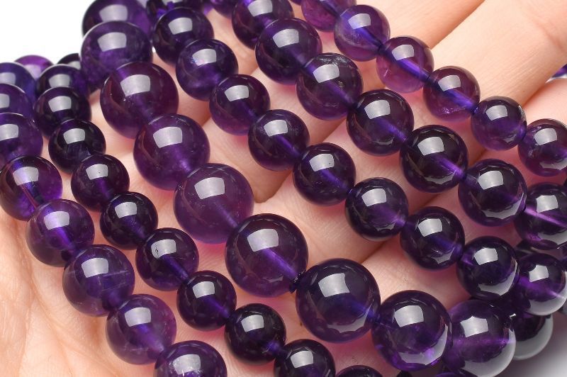 希少】ウルグアイ アメジスト 10mmブレスレット 浄化 濃い 天然石 紫