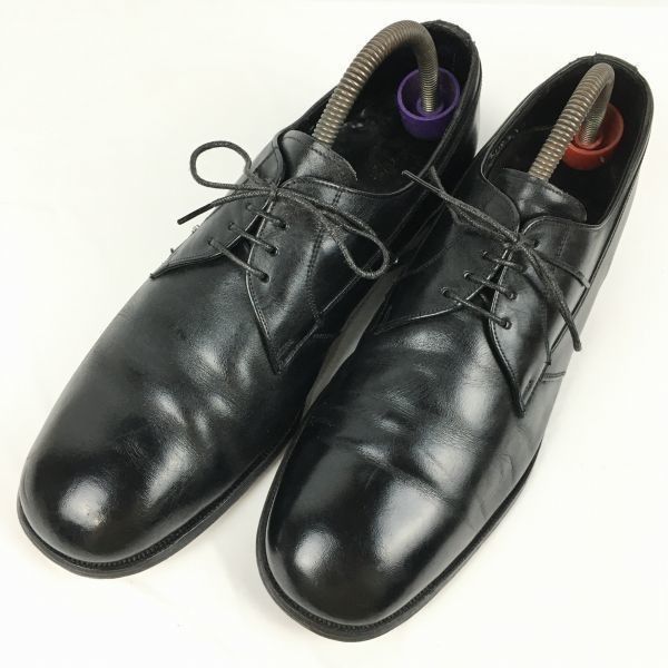 70s　1977年製?USA表記なし/Vintage 品　FLORSHEIM/フローシャイム　プレーントゥ〈黒/BLACK/ブラック〉size10D/27.5-28.0程度/メンズ//men's 菅NO.WZB-213 70s 1977年製?USA表記なし/Vintage 品 FLORSHEIM/フローシャイム