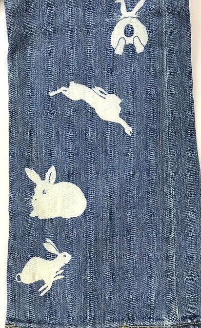 新品タグ付き　ムチャチャ　サイズ1 タグ付き muchacha ムチャチャ ウサギ デニム 刺繍 サイズ1（158