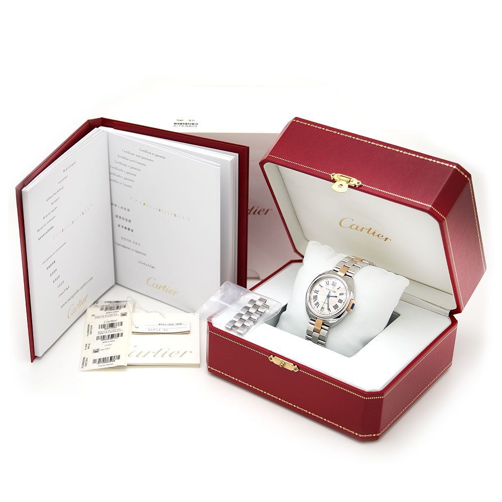 中古 美品 】Cartier 腕時計 クレ ドゥ カルティエ 35mm W2CL0003 自動  