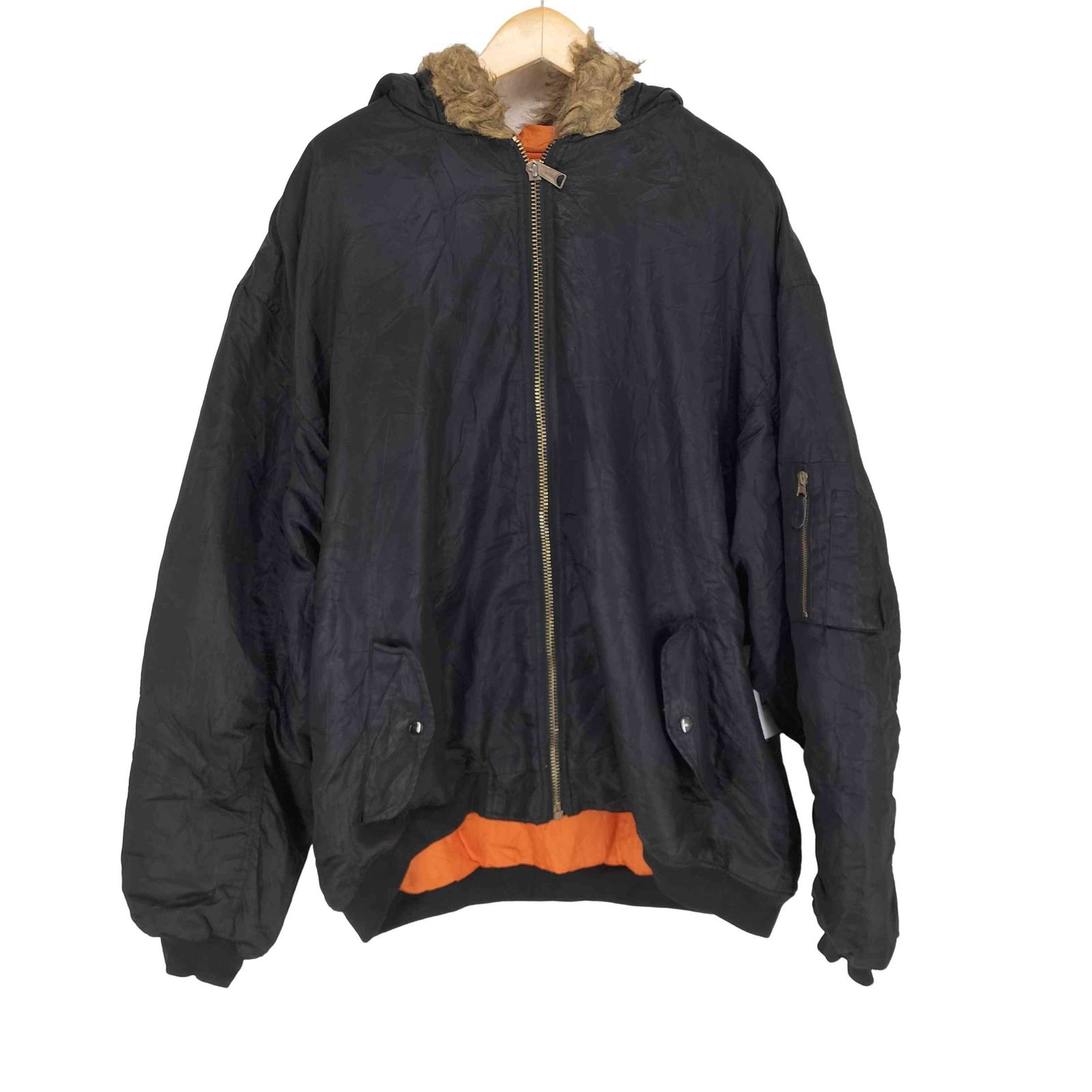 ユーズドフルギ USED古着 {{ARCTIC POLE}} ビッグサイズフーデッドフライトジャケット american メンズ  4XL