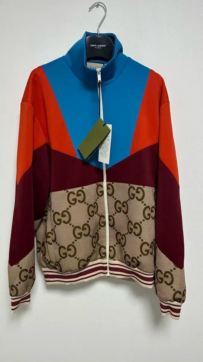 韓国 版 GUCCI GG カラーブロック ジップアップ ジャケット Mサイズ