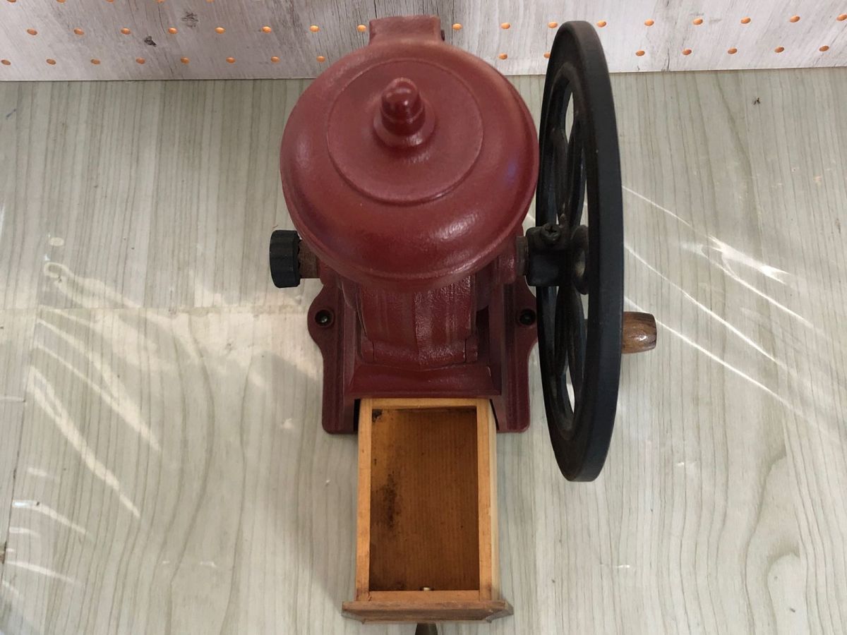 3-▲現状品 カリタ 手動式 コーヒーミル レッド 赤 RED kalita レトロ アンティーク 3-△現状品 カリタ 手動式 コーヒーミル レッド 赤 RED kalita
