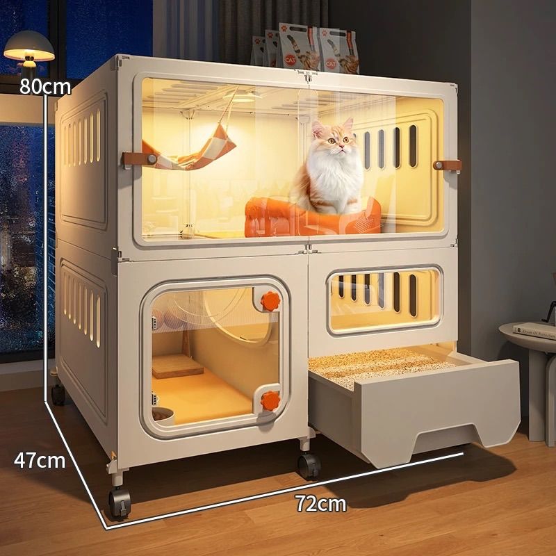 半額】猫ケージ 猫囲い 大型2階建て はしご付き DIY 猫囲い