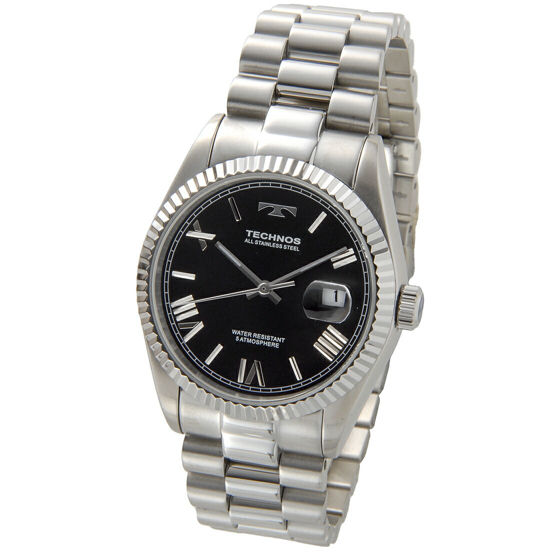 新品 【TECHNOS テクノス】 正規品 アナログ クオーツ 腕時計 クロノグラフ 防水 ラバーバンド 時計 ブラック シルバー TECHNOS テクノス T4C01TG アナログ クオーツ クロノグラフメンズ\u003cbr
