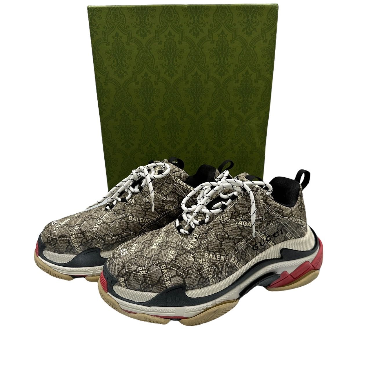 ほぼ未使用 BALENCIAGA GUCCI バレンシアガ グッチ コラボ スニーカー 