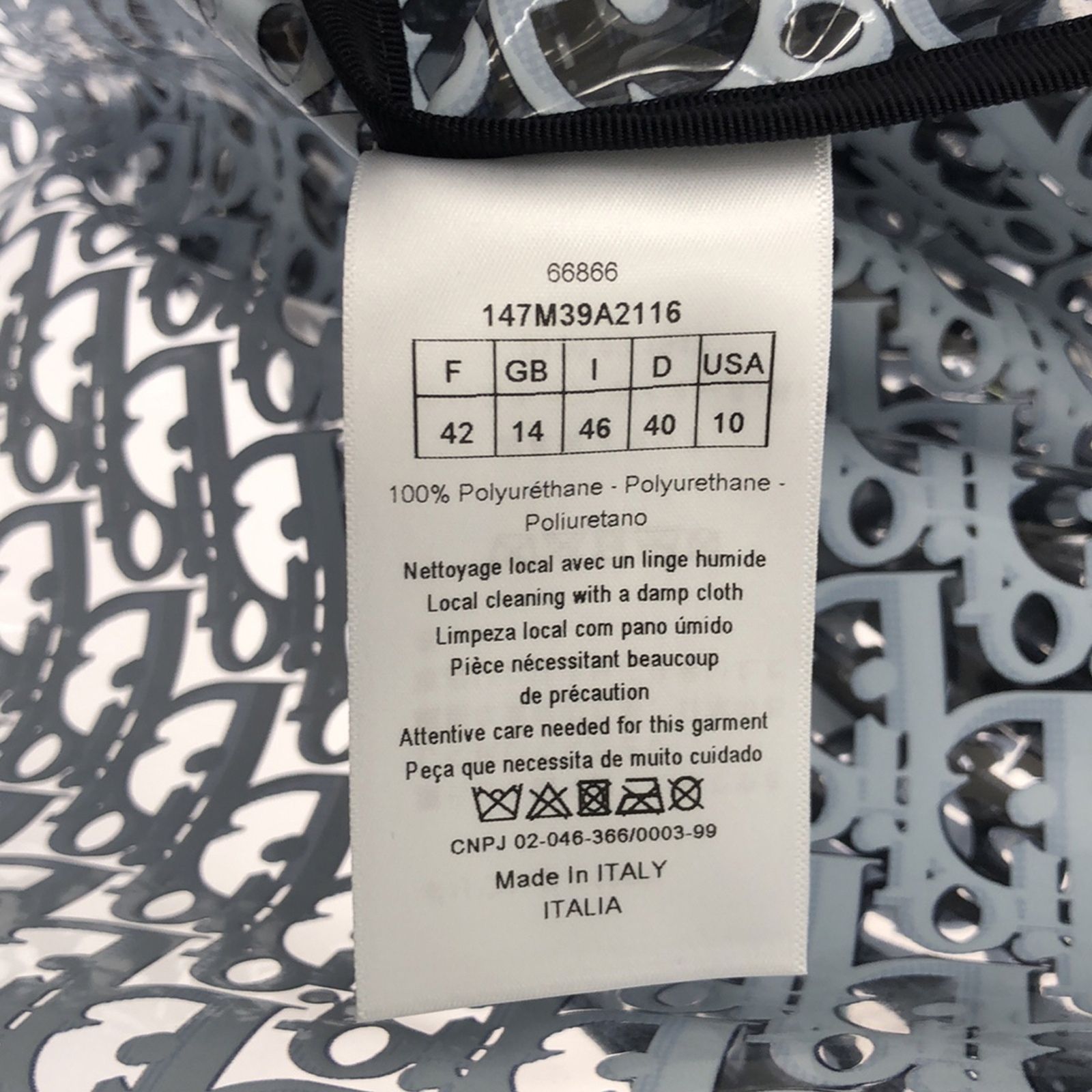 ディオール Dior その他コート レインコート クリア/ネイビー