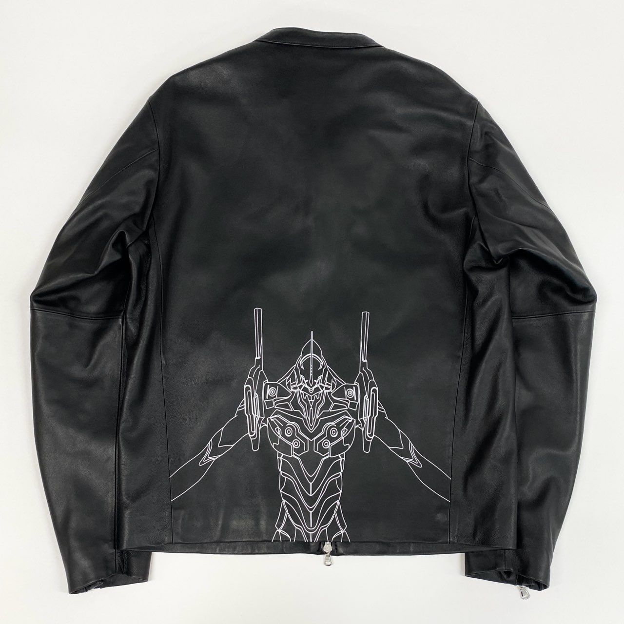 69i24 TAKEO KIKUCHI タケオキクチ × EVANGELION エヴァンゲリオン ラムレザー シングルライダース ジャケット L ブラック シープスキン NERV 初号機 t18r