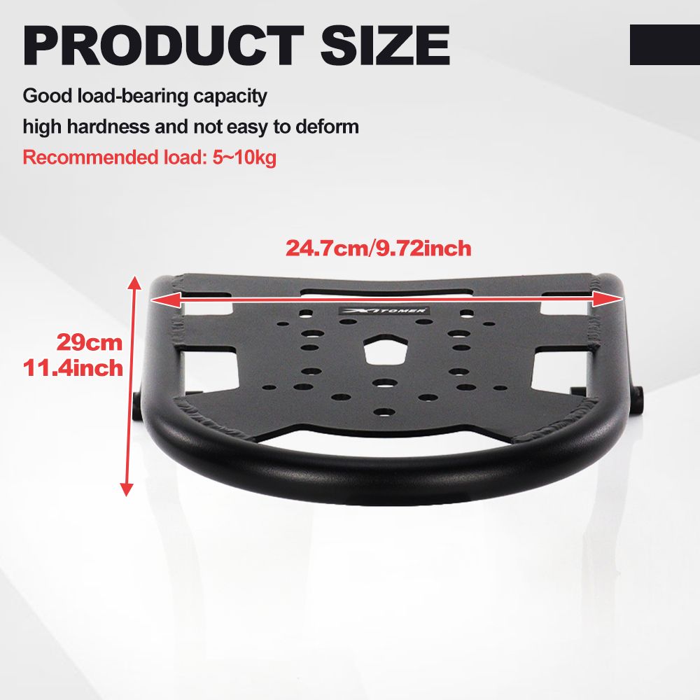 ヤマハ XT250 XT 250 2008-2025 対応 バイク 二輪ブラックスチールリアラゲッジキャリアラック ストレージトップケースサポート