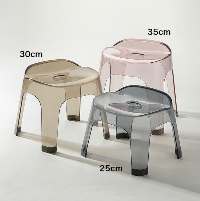 ブラウン LUXRE リュクレ 腰かけ 30cm 風呂椅子 風呂いす バススツール バスチェア おしゃれ クリア ニュアンス シンプル 透明 感 上品 モダン 清潔 30cm 通気性が良い バス バスルーム お風呂場 風呂場 浴室 SKLAD-KIRPICHA_RU