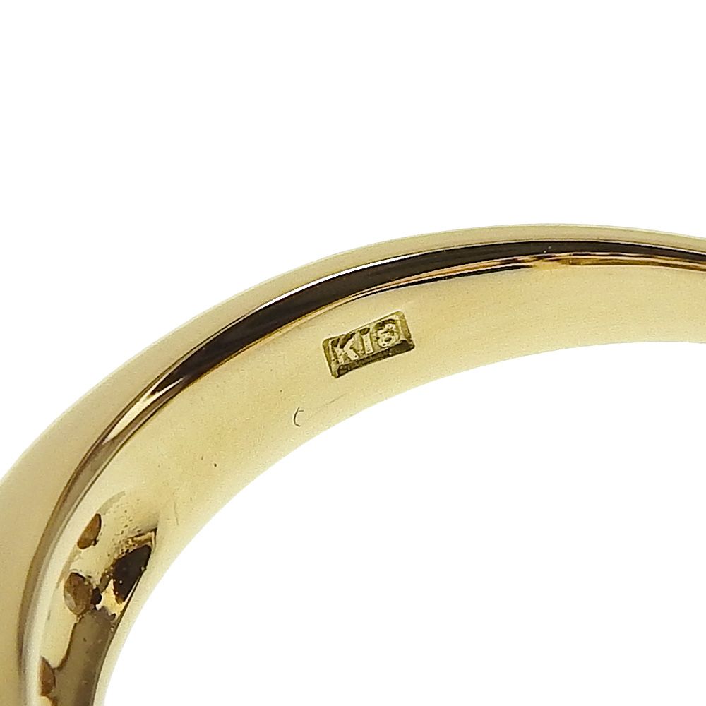 本物保証】 鑑付 新品同様 リング 約6.1g K18YG 天然コランダム ブルー  