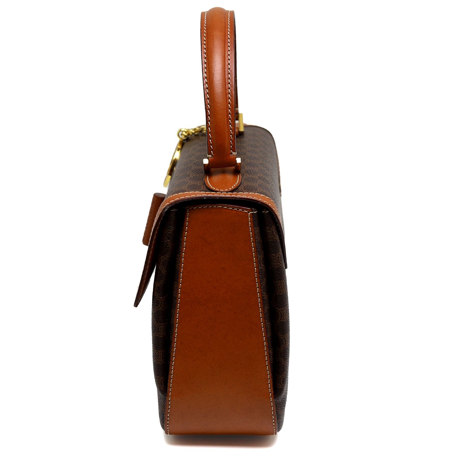 かつ　セリーヌ　マカダム　ターンロック　ハンドバッグ セリーヌ マカダム ターンロック ハンドバッグ PVCキャンバス