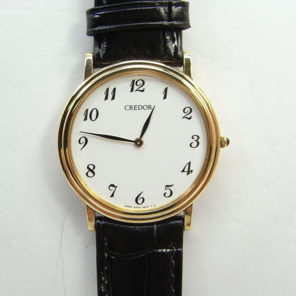 美品】SEIKO （ｾｲｺｰ） ｸﾚﾄﾞｰﾙ K18ｲｴﾛｰｺﾞｰﾙﾄﾞ 5A74-0530 ｱﾗﾋﾞｱ
