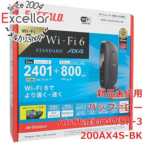 bn:0] BUFFALO 無線LANルータ AirStation WSR-3200AX4S-BK ブラック