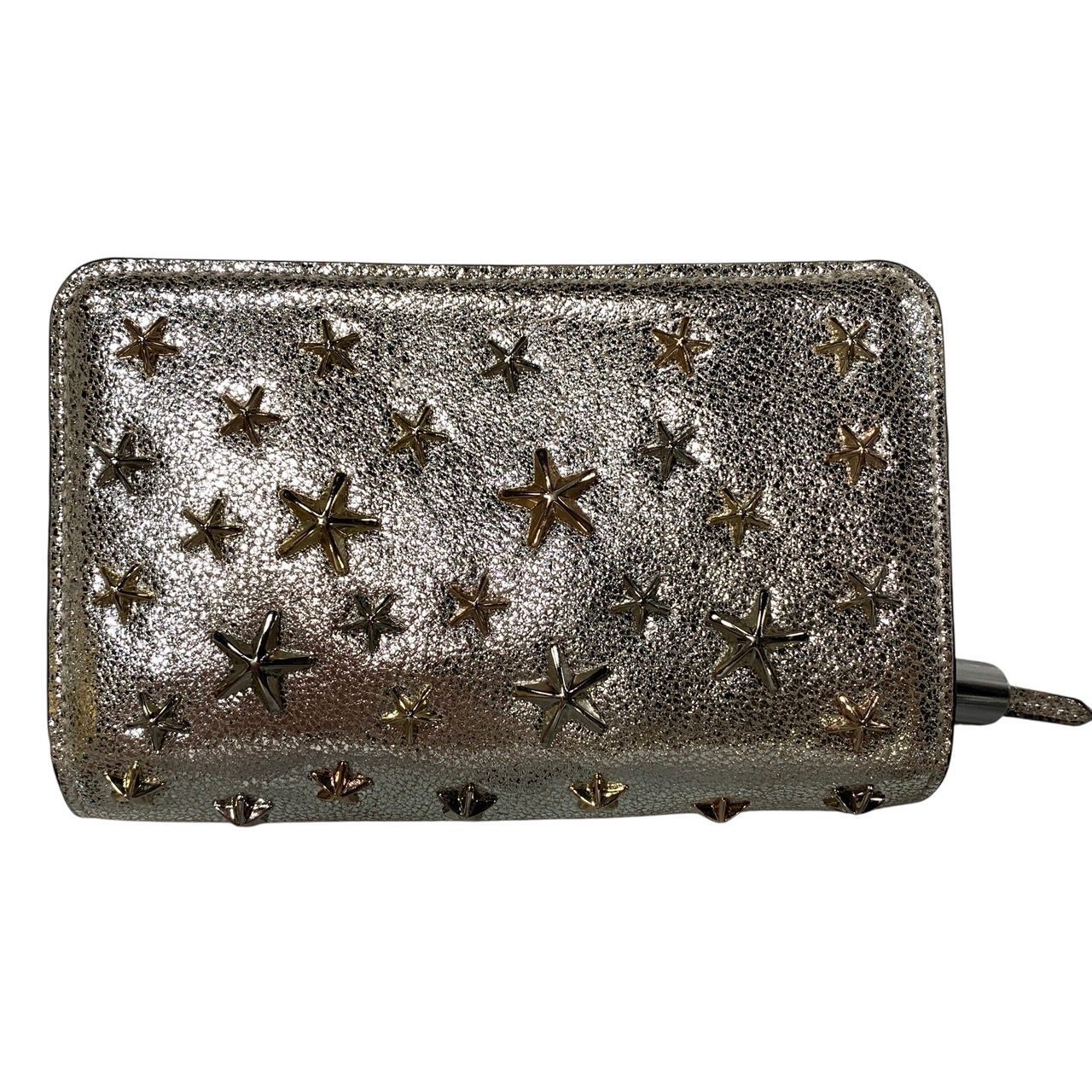♪3195 JIMMY CHOO ジミーチュウ 2つ折り財布 中古美品 スタッズ 