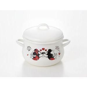 3営業日で発送 Disney ディズニー ミッキー＆ミニー SH ホーロー両手鍋16cm MMJ-04 Enamel Kitchen wear MMJ-04