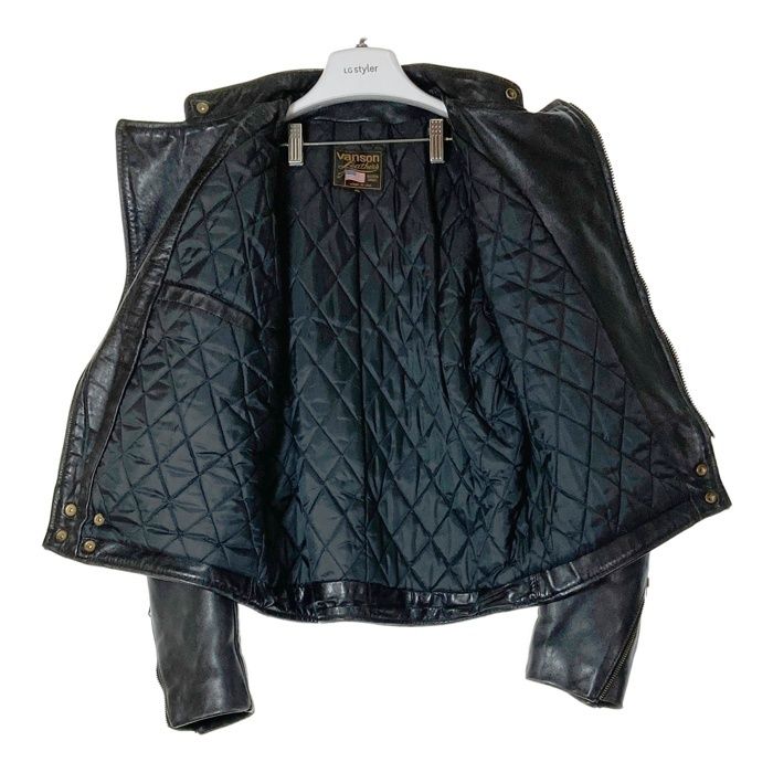 ☆VANSON バンソン ダブルライダースジャケット ブラック size40