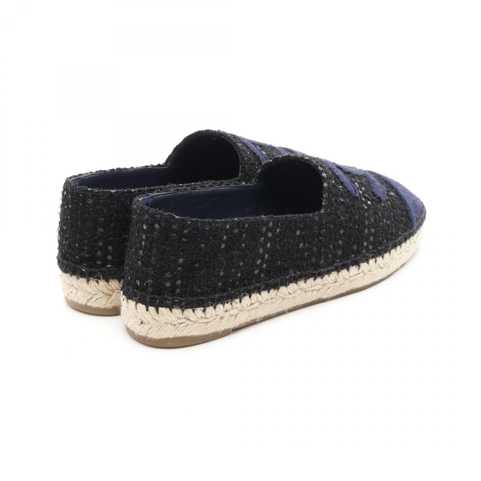 シャネル CHANEL ココマーク エスパドリーユ G29762 ブラック ファブリック フラットシューズ レディース ♥