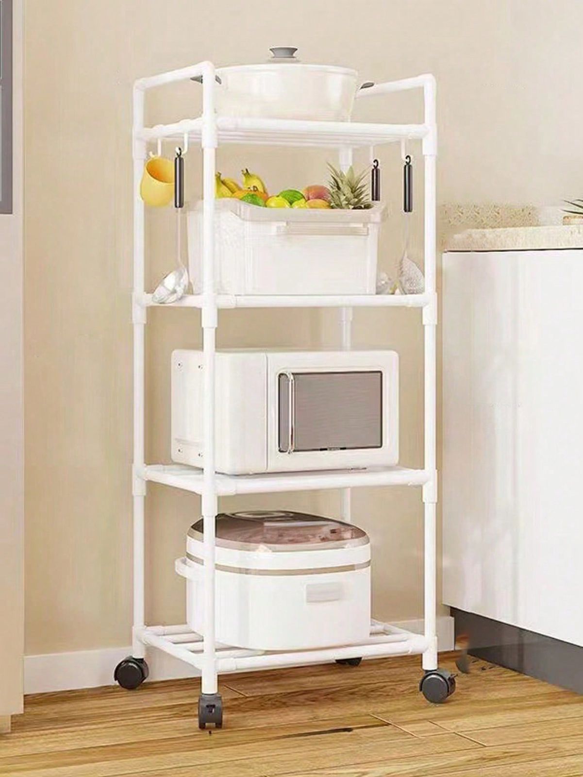 RJJ 家庭用収納トロリーバスルームキッチンラックリビングルームベッド
