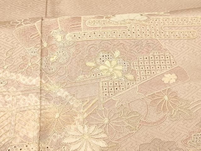 中国三大刺繍　スワトウ刺繍　総刺繍　訪問着　暈し染め　正絹　逸品　汕頭刺繍　付下 平和屋着物□訪問着 中国三大刺繍 スワトウ刺繍 汕頭刺繍 総刺繍