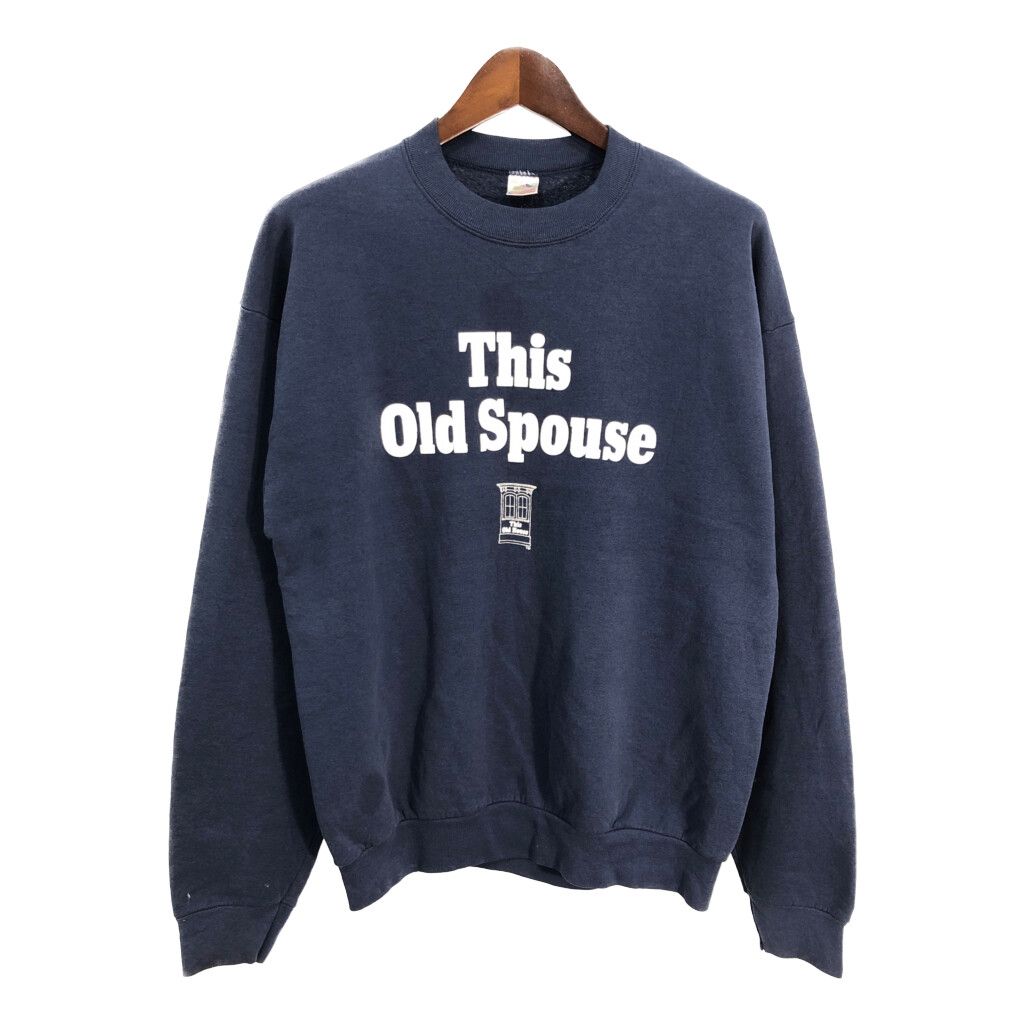 90年代 USA製 FRUIT OF THE LOOM フルーツオブザルーム スウェット 大きいサイズ ネイビー (メンズ XXL) 中古 古着 S5709