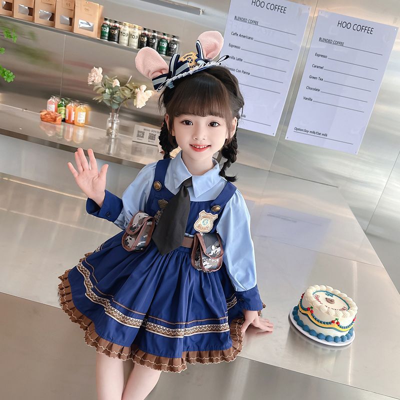 ズートピア ジュディ・ホップス Judy Hopps 警察服 ワンピース コスプレ衣装 ウサギの警官服 ペアルック コスチューム 仮装 変装 Cosplay 文化祭 学園祭 ハロウィン クリスマス 誕生日 ズートピア ジュディ ホップス 警察官 ハロウィン コスプレ XL