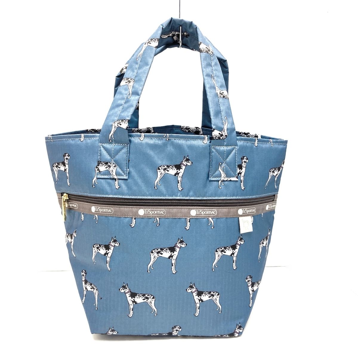 LESPORTSAC(レスポートサック) トートバッグ美品 - ブルーグレー×白 