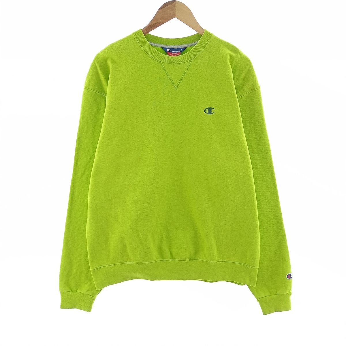古着 チャンピオン Champion AUTHENTIC ATHLETICAPPAREL ワンポイントロゴスウェットシャツ トレーナー メンズL相当/eaa402479