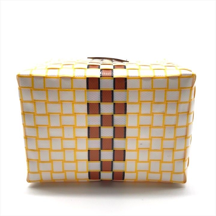 美品 MARNI マルニ ピクニック バスケット かごバッグ ミニ ハンド バッグ トート 手提げ イエロー ブランド 鞄 k6748