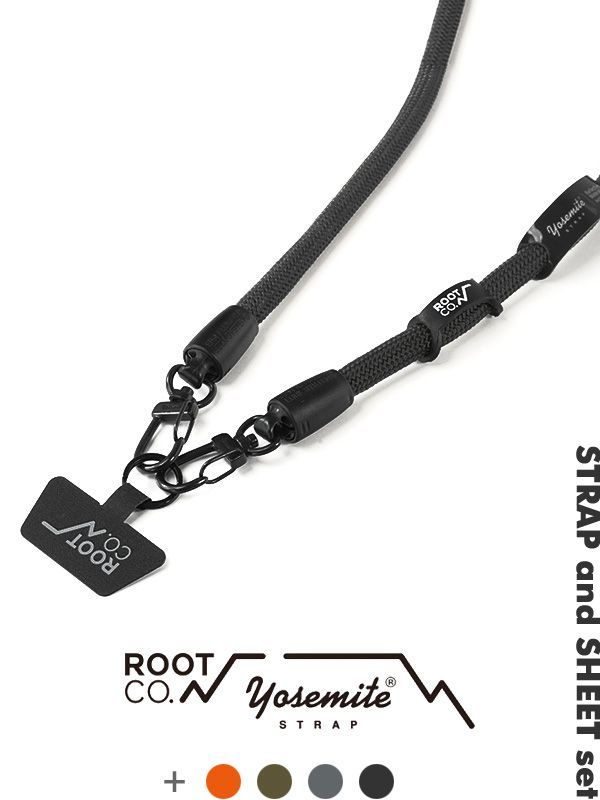 【ストラップ & シート SET】ROOT CO ルートコー YOSEMITE ヨセミテ モバイルストラップ ショルダーストラップ GRAVITY INNER LOOP SHEET ストラップホルダー セット EPM × ROOT CO. スマホグッズ