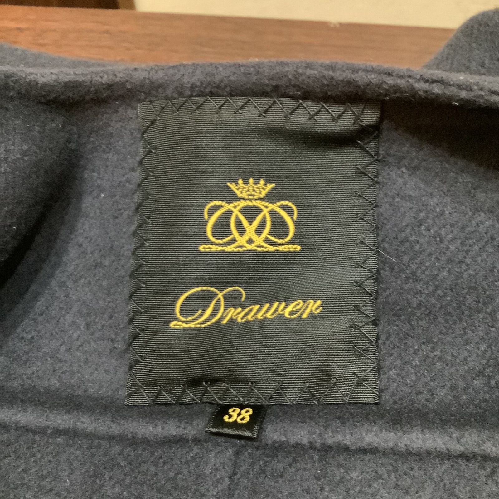美品 Drawer ドゥロワー ケヌキノーカラーロングジレ ロング