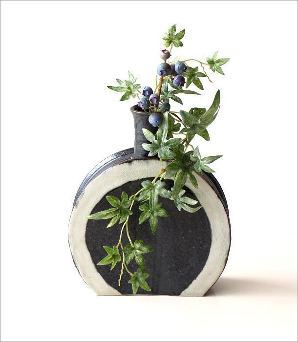 花瓶 花びん おしゃれ 陶器 和風 花器 一輪挿し フラワーベース 和陶器ベース 八 - メルカリ