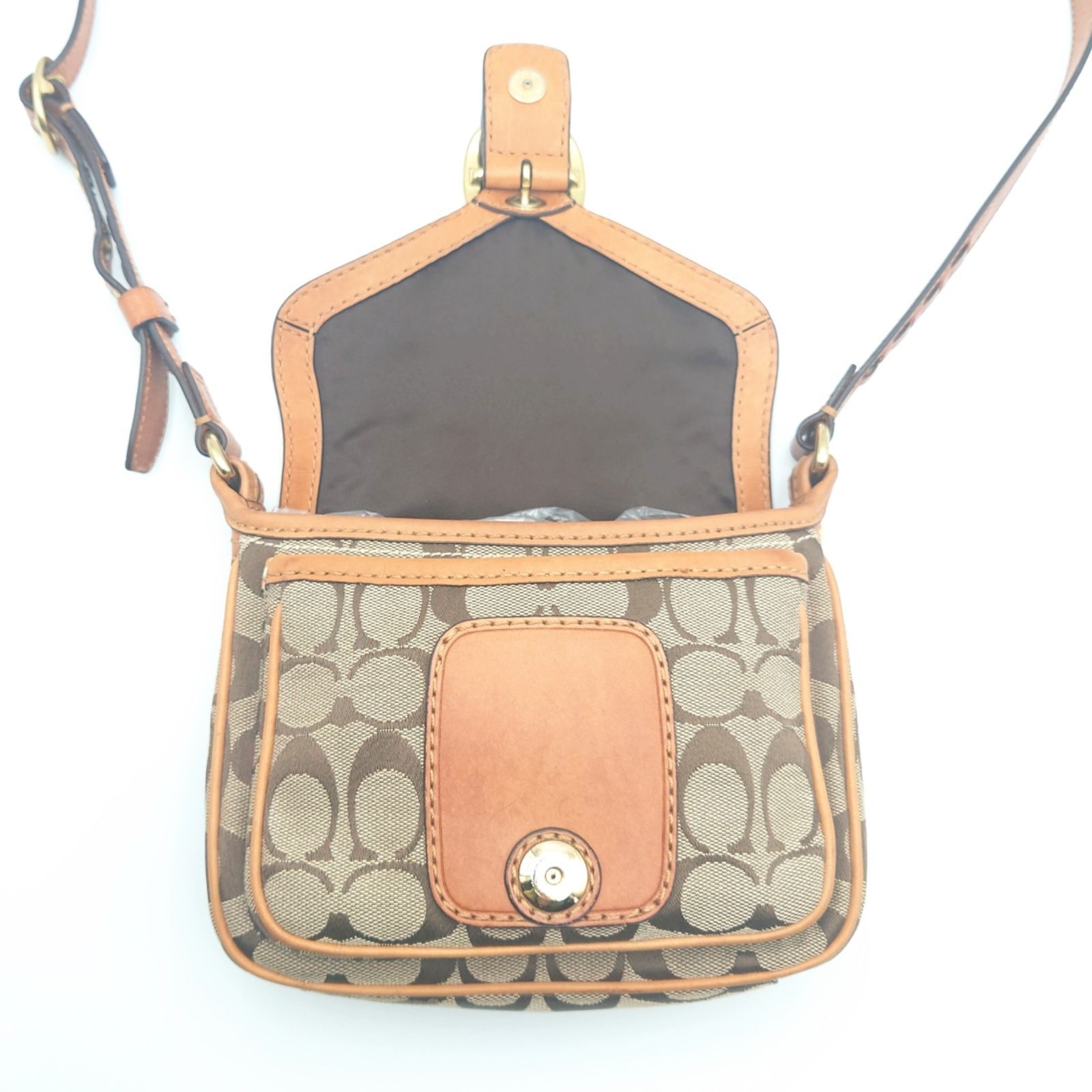 COACH コーチ ショルダーバッグ 斜め掛け シグネチャー キャンバス