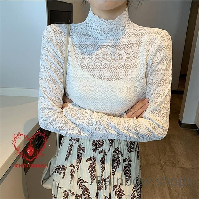 新品未使用】レース tシャツ トップス ブラウス 長袖 レース