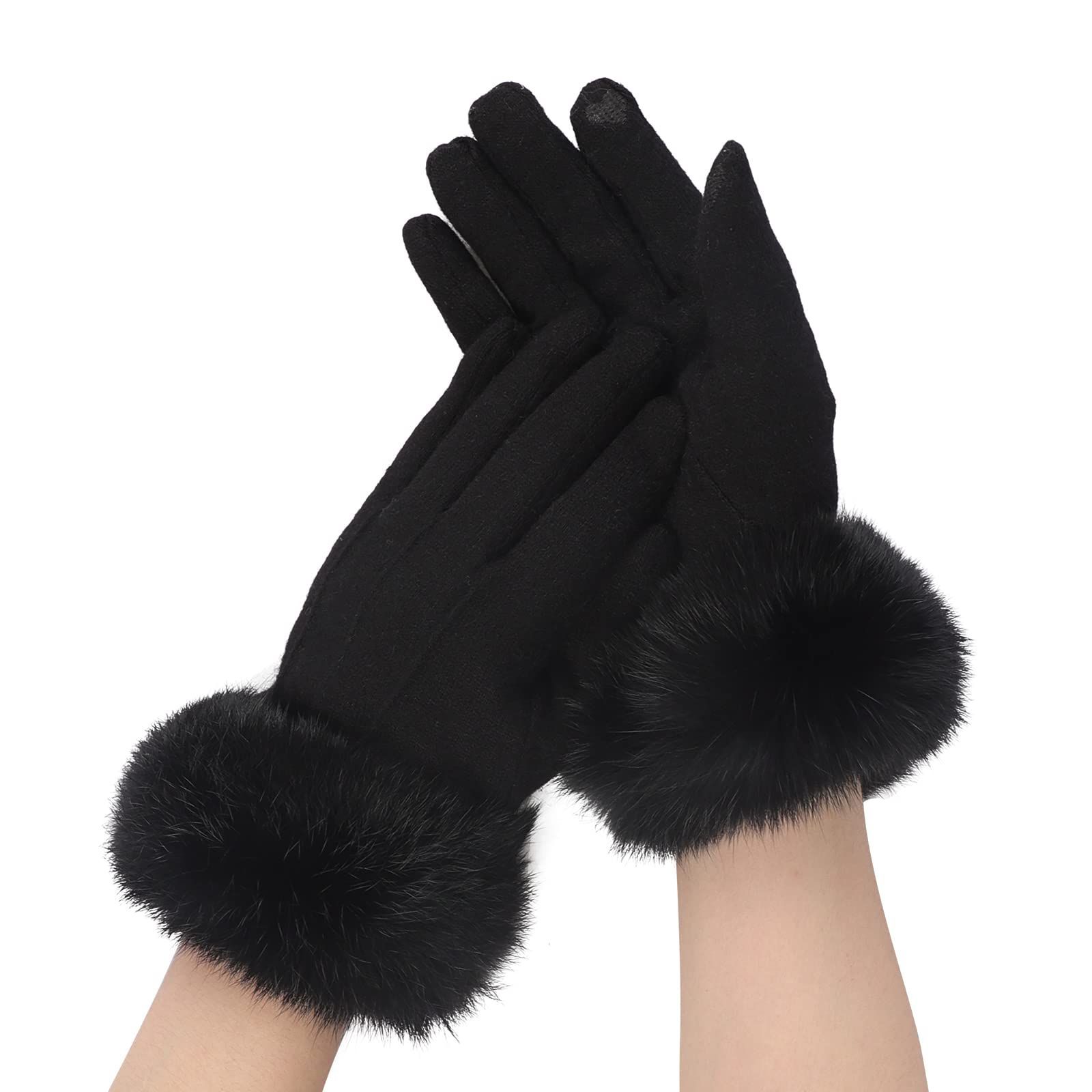 売切注意 お急ぎ下さい アウトドア 運転 雪遊び OL風 通勤 プレゼント 防風 自転車 5本指 ふわふわエコファー 婦人 エレガント 女性冬用 防寒グローブ 暖かい スマホ対応 てぶくろ 寒さ対策 裏起毛 レディース 手袋 IPENN