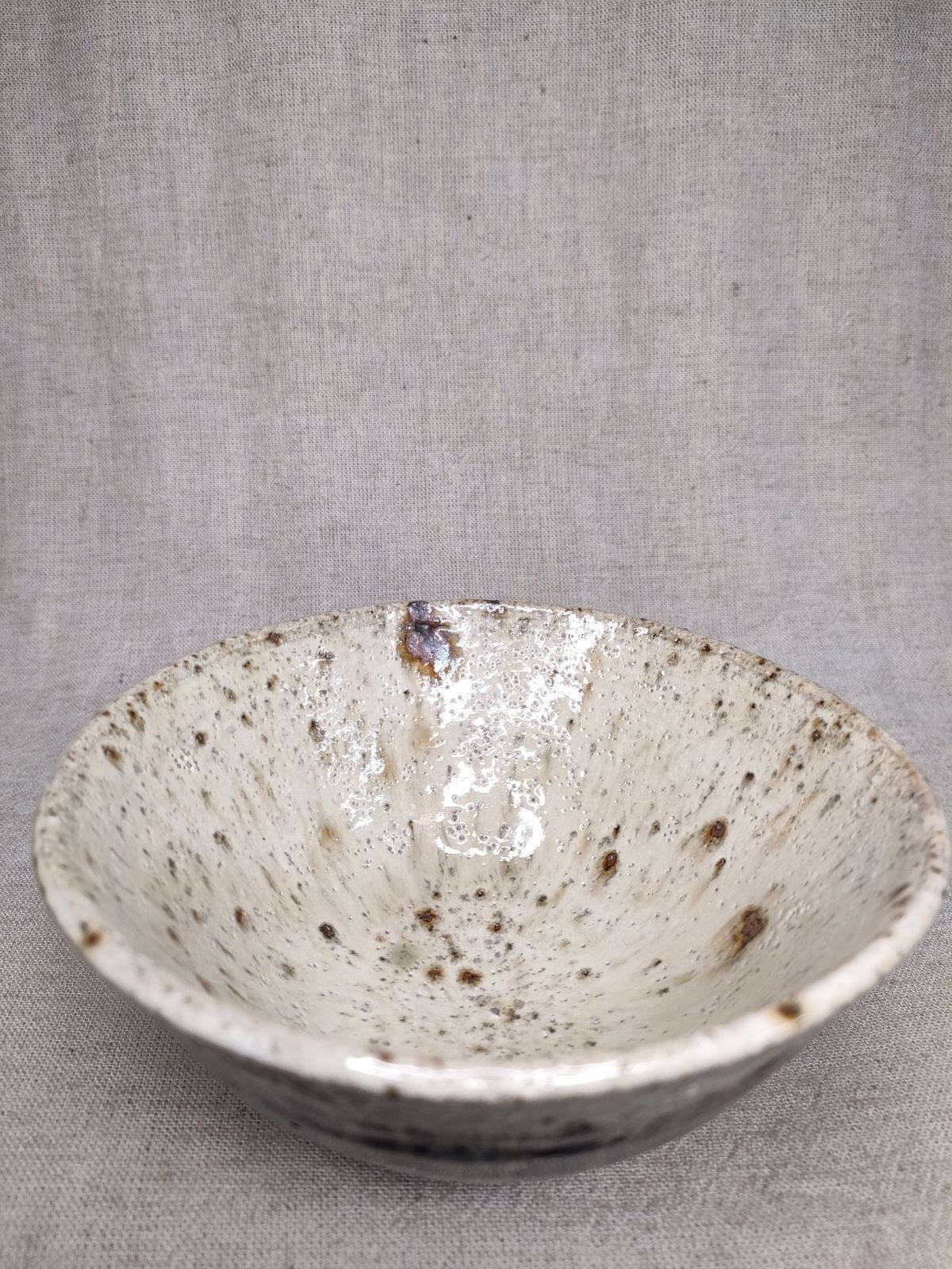 古唐津 抹茶茶碗 銘 朝かすみ　レア 古唐津 抹茶茶碗 銘 朝かすみ レア 皐月 （岡本作礼 作 唐津粉引
